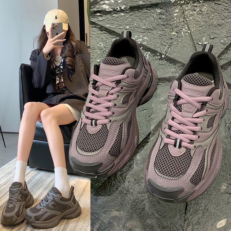 红蜻蜓牌小怪兽~厚底老爹鞋女2023秋冬新爆款复古透气百搭防滑休