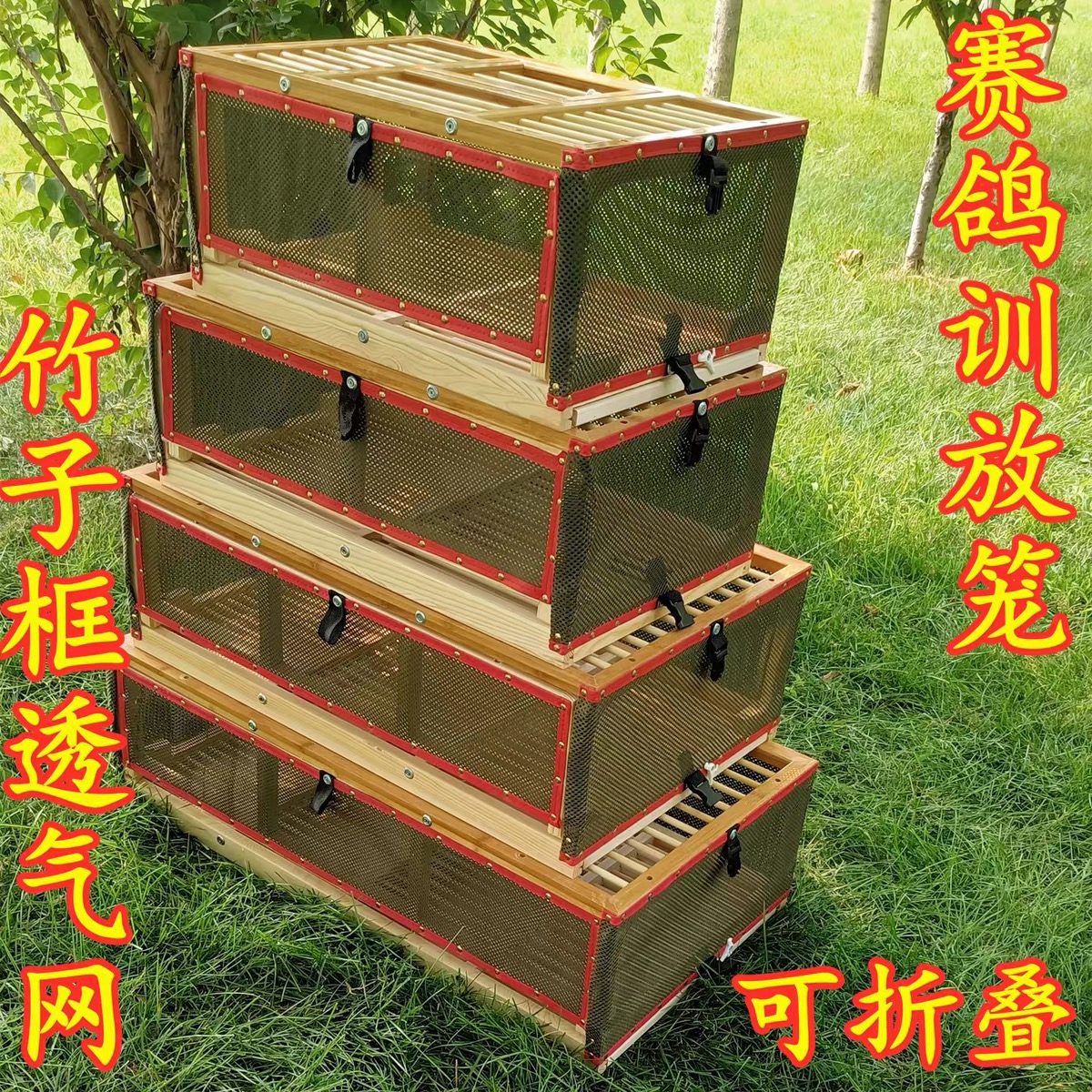 鸽子放飞笼训放笼信鸽用品折叠赛鸽放飞笼木质鸽子笼比赛笼训放笼