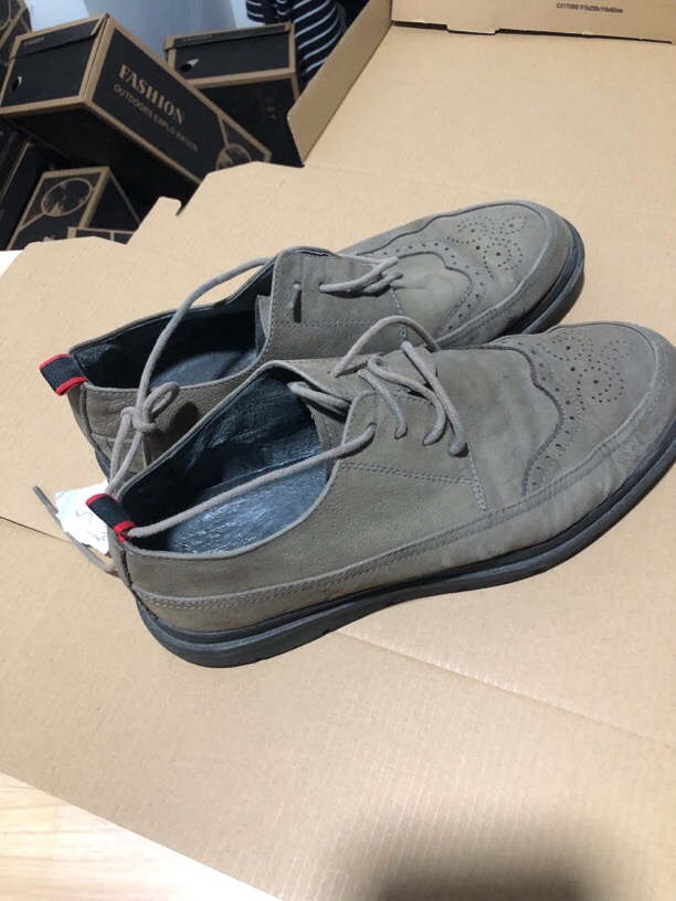 休闲时尚透气男皮鞋直播间展示为准休闲男皮鞋