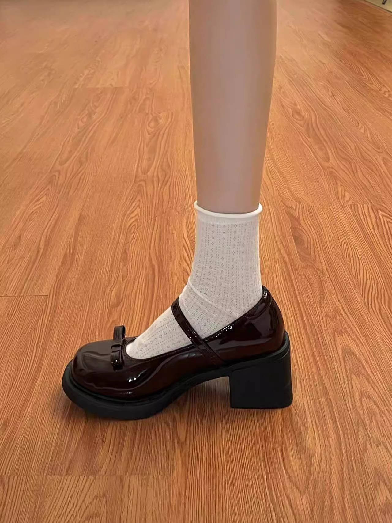 棕色jk玛丽珍百搭气质小皮鞋女2025新款春夏季玛丽珍小皮鞋