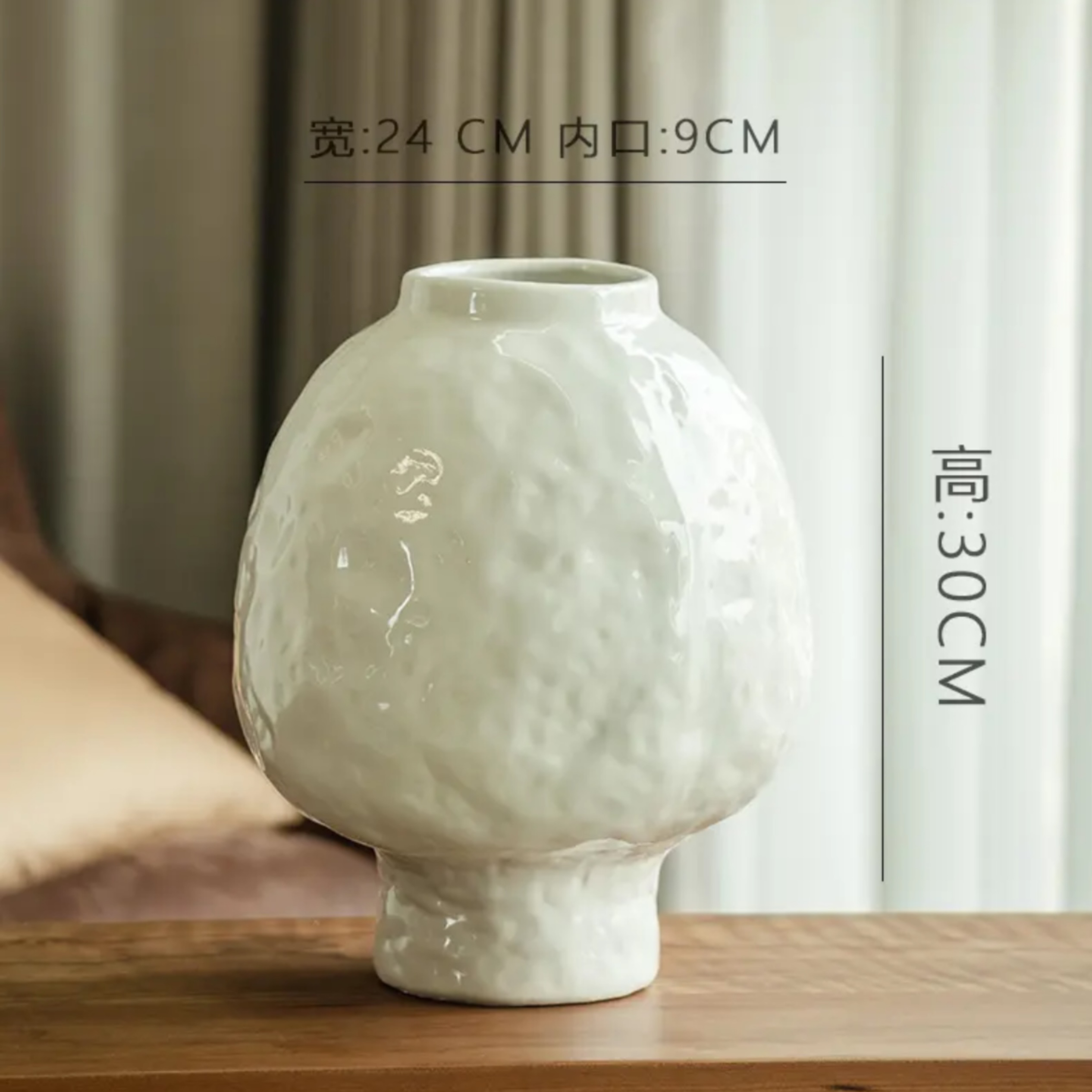 主播同款 | 白色面疙瘩景德镇手工陶瓷水培鲜花花瓶