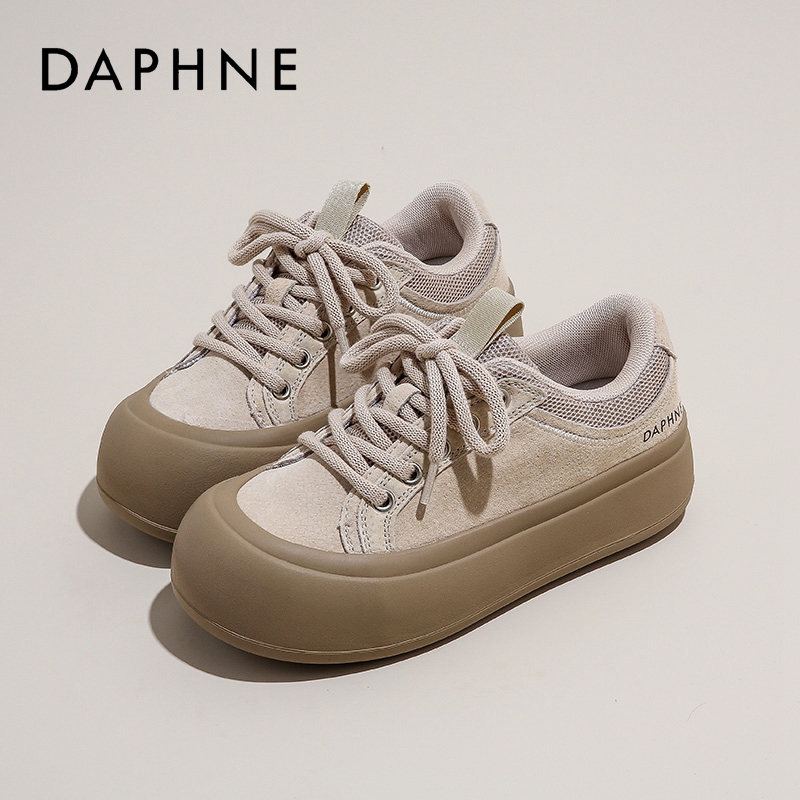 Daphne/达芙妮厚底大头2025秋季上新百搭运动休闲女板鞋溯源好物