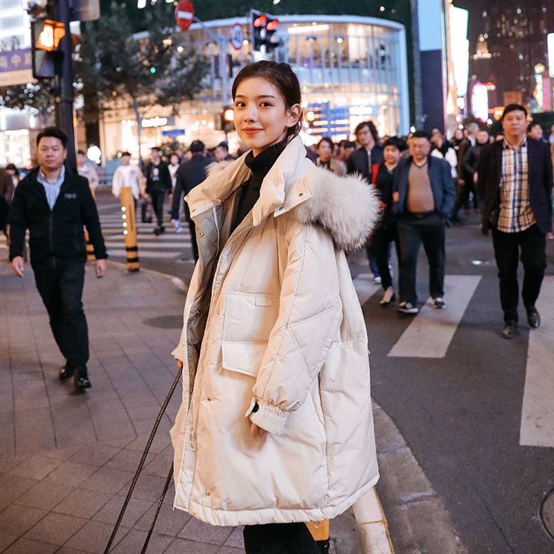 波司澄孕妇棉袄女中长款韩版宽松大码孕妇装字版棉衣新款加厚显瘦