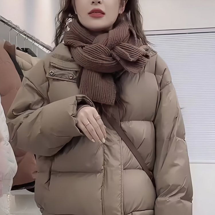 波司澄年冬季新款羽绒服女短款韩版小个子白鸭绒加厚立领面包服外