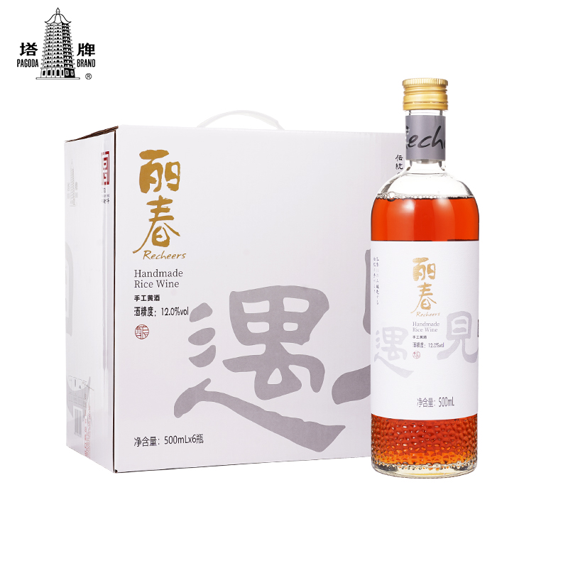 塔牌特型黄酒六年半甜型丽春遇见500ML*6瓶手工酿酒传统酿造花雕