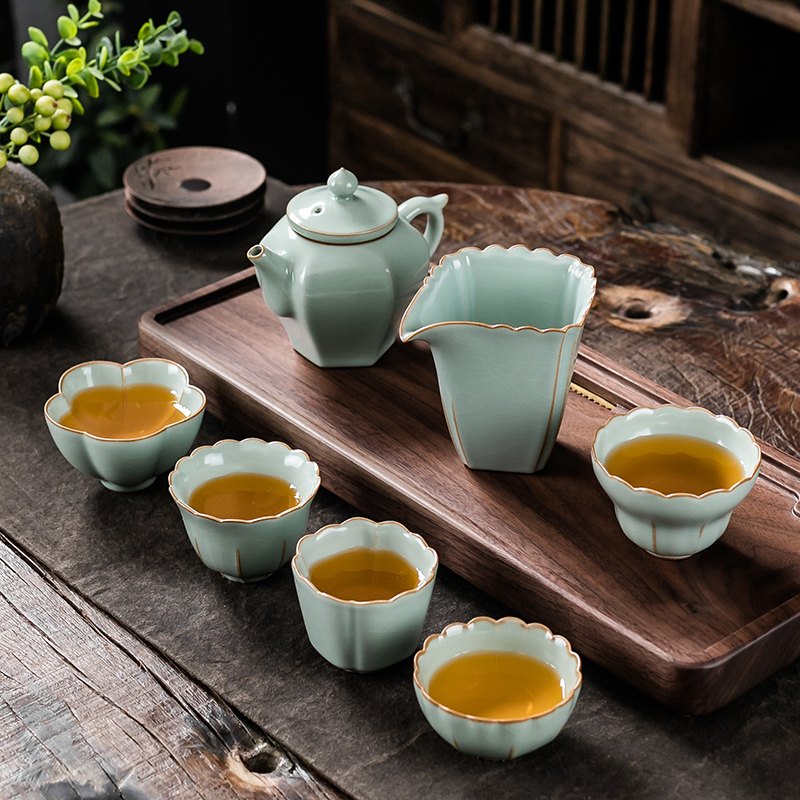 柏韵邱卫国24年新品中式汝窑功夫茶具套装陶瓷茶杯茶壶礼盒送礼