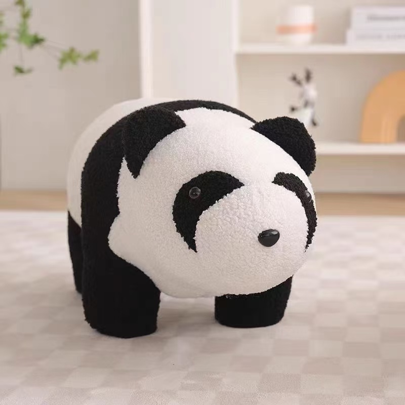 熊猫矮凳家用门口换鞋凳客厅宝宝吃饭茶几凳床头搁脚凳卡通小凳子