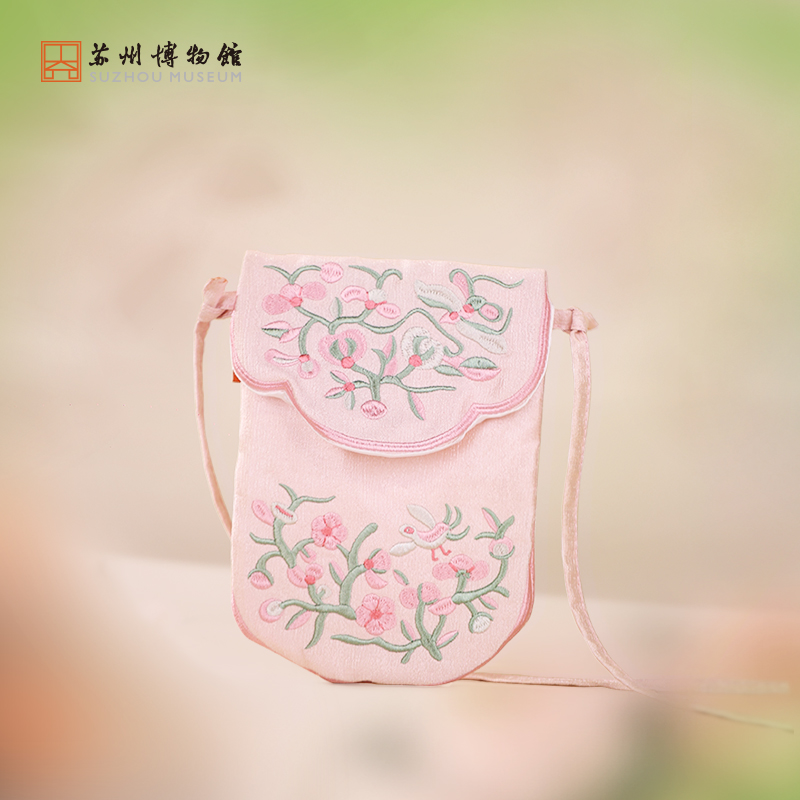 苏州博物馆喜上眉梢斜挎包随身刺绣汉服包古风百搭小收纳小巧礼物