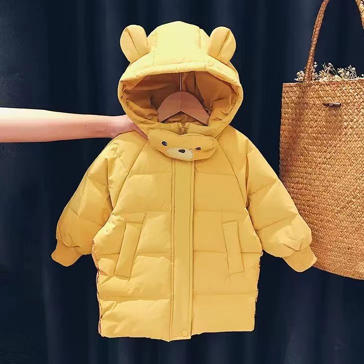 女童棉服中长款2023冬装新款时尚小宝宝防风韩版儿童加厚洋气