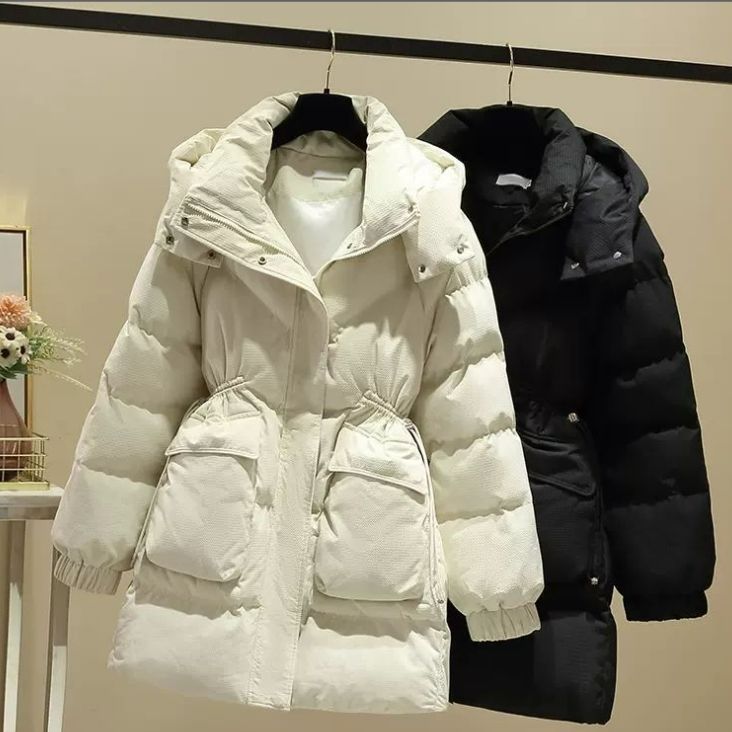 波司澄羽绒服羽绒棉服女中长款2023新款冬季加厚收腰显瘦棉衣韩版