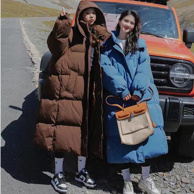 波司澄羽绒服爆款棉服女冬季大码oversize韩版加厚中长款过膝羽绒