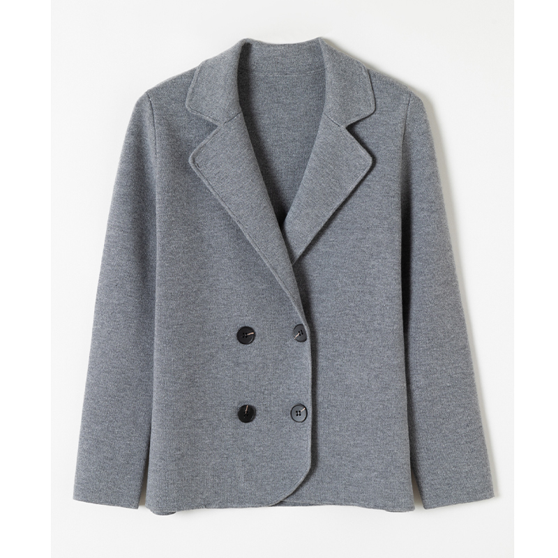 {超细精纺羊毛}秋季新款时尚毛呢休闲百搭秋冬短款气质女外套3030