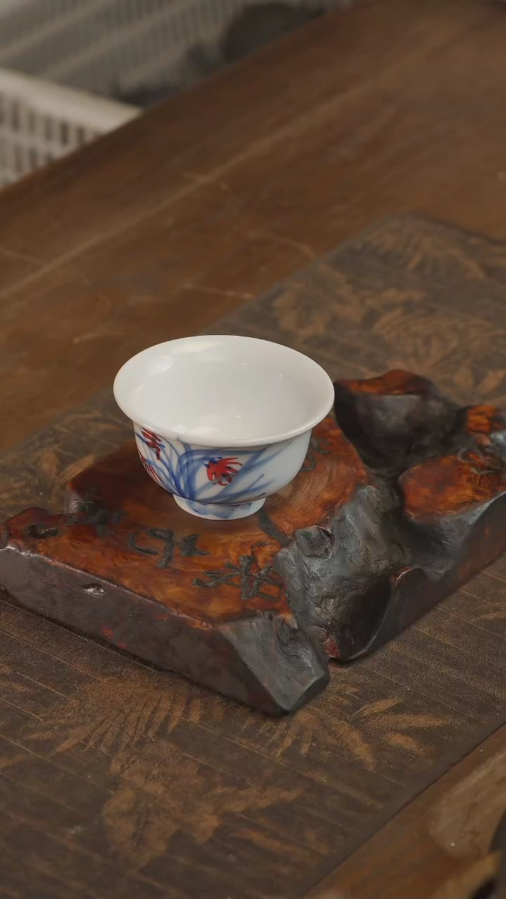 【闪购商品】杯兰花压手杯陶艺