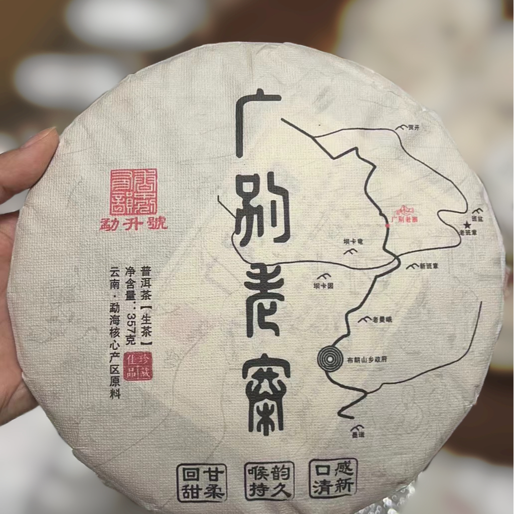 妖茶·广别老寨茶王地2023年挑采357克古树生茶饼