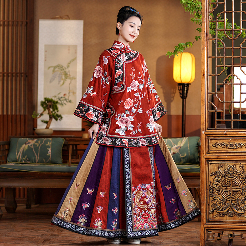 「凤凰台」·   乐锦坊复古古风中式国风百搭日常高端绣花马面裙20片