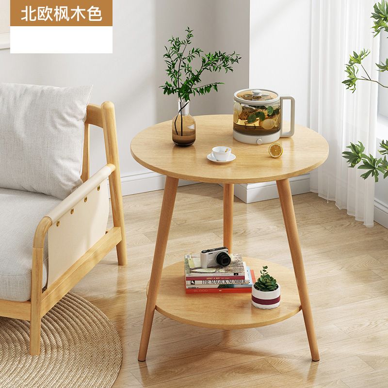04北欧风小圆桌小户型边几出租房茶几休闲简约小圆桌子INS风小餐