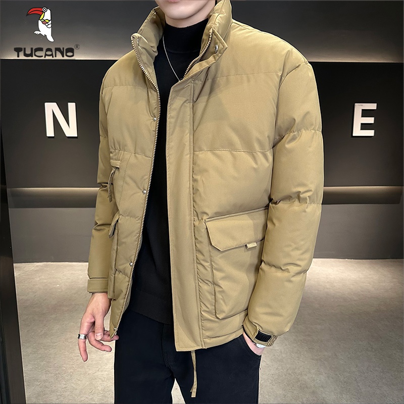 啄木鸟棉衣男士2023新款秋冬季休闲加厚保暖棉袄潮牌立领棉服外套