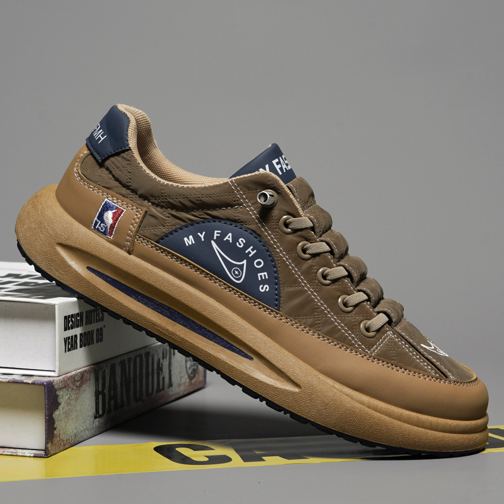 一脚蹬男鞋夏季透气休闲百搭板鞋厚底2023新款春秋款运动老爹潮鞋