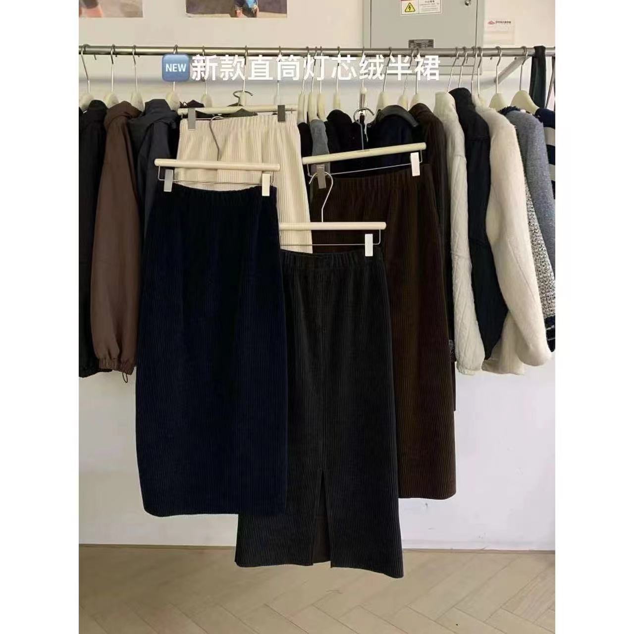 【仙仙推荐】雪尼尔直筒半裙607