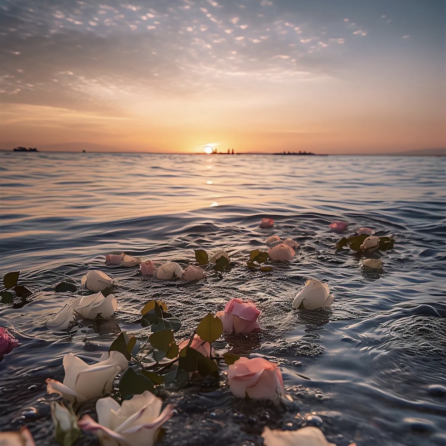 日落海岸线鲜花为伴商胜潮玩粉丝团活动