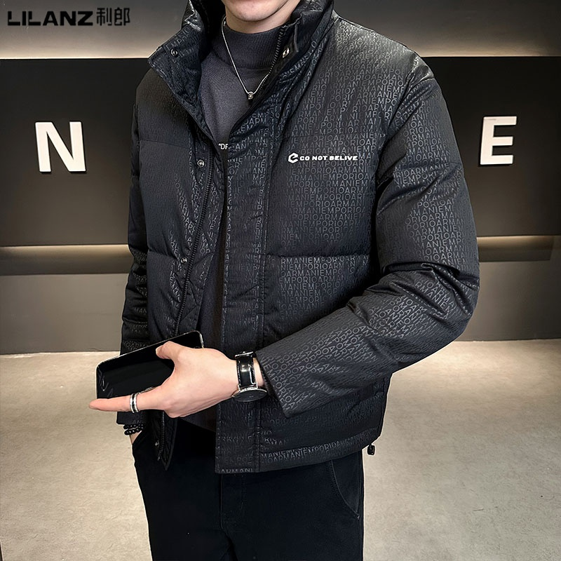 利郎正品男士加厚外套最新款2023爆款时尚休闲轻薄保暖立领服潮