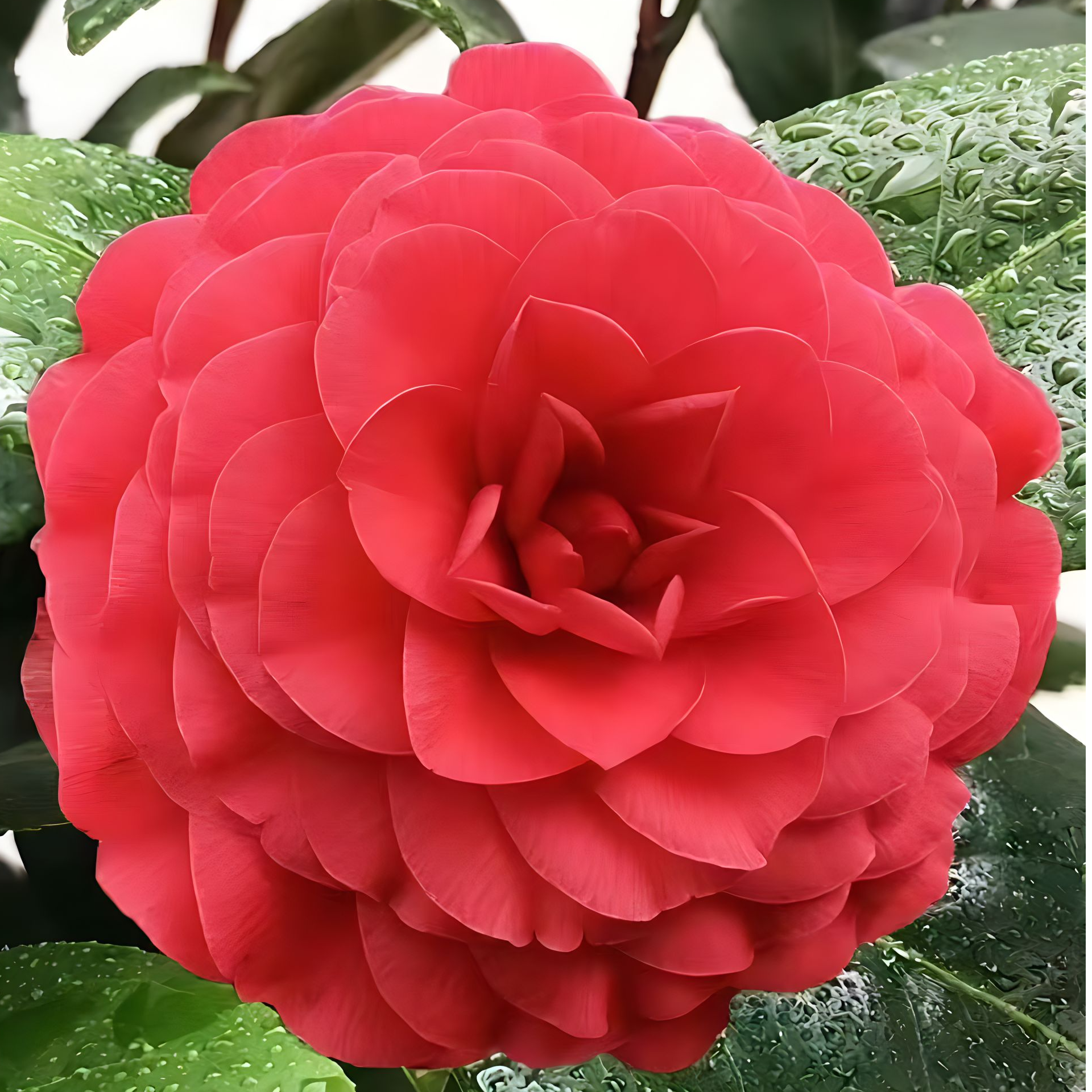 青叶贝拉茶花盆栽红色大花卉庭院阳台室内基地发货好养活绿植盆栽