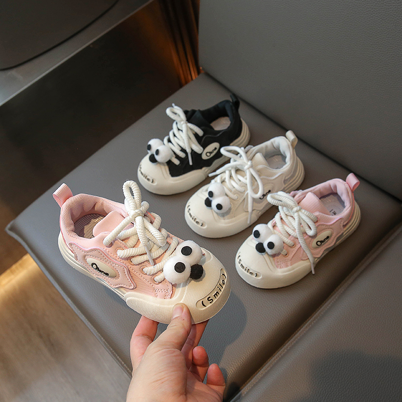 儿童可爱卡通中小童板鞋2023秋季新款女童纯色运动板鞋男童休闲鞋