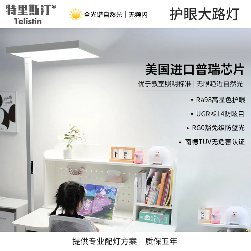 特里斯汀落地护眼灯RG0全光谱儿童学习立式灯办公书桌钢琴大路灯