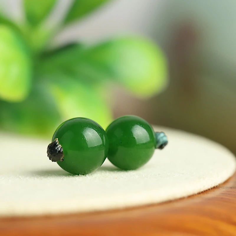 翠玛瑙卡8尺寸一对文玩配饰百搭配饰中珠顶珠配饰