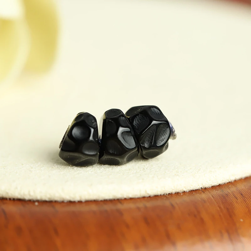 黑玛瑙无相精工大肠卡5.5．6．7尺寸文玩配饰百搭配饰