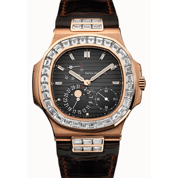 99新 Patek Philippe/百达翡丽 老佛爷/百达翡丽5712后升级镶钻