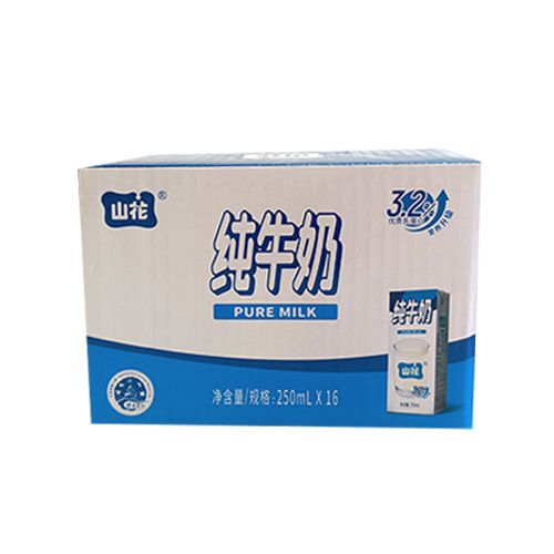 山花 利乐砖纯牛奶250ml*16盒/箱