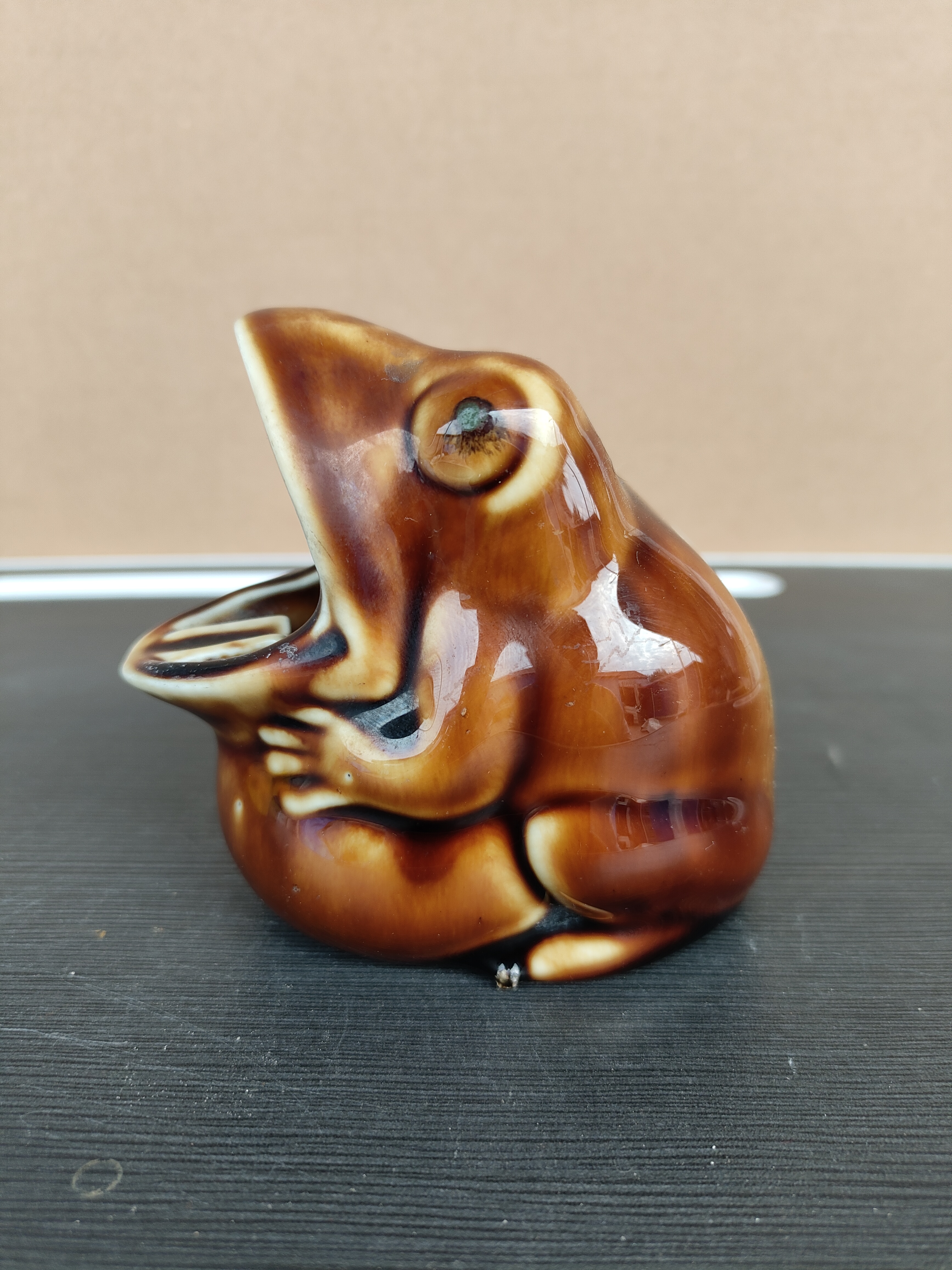 老式80年代烟灰缸陶瓷笔洗复古老物件怀旧装饰摆设饰品