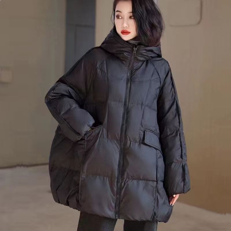 波司登羽绒服新款2023年中长款高档洋气加厚简约时尚宽松面包服外