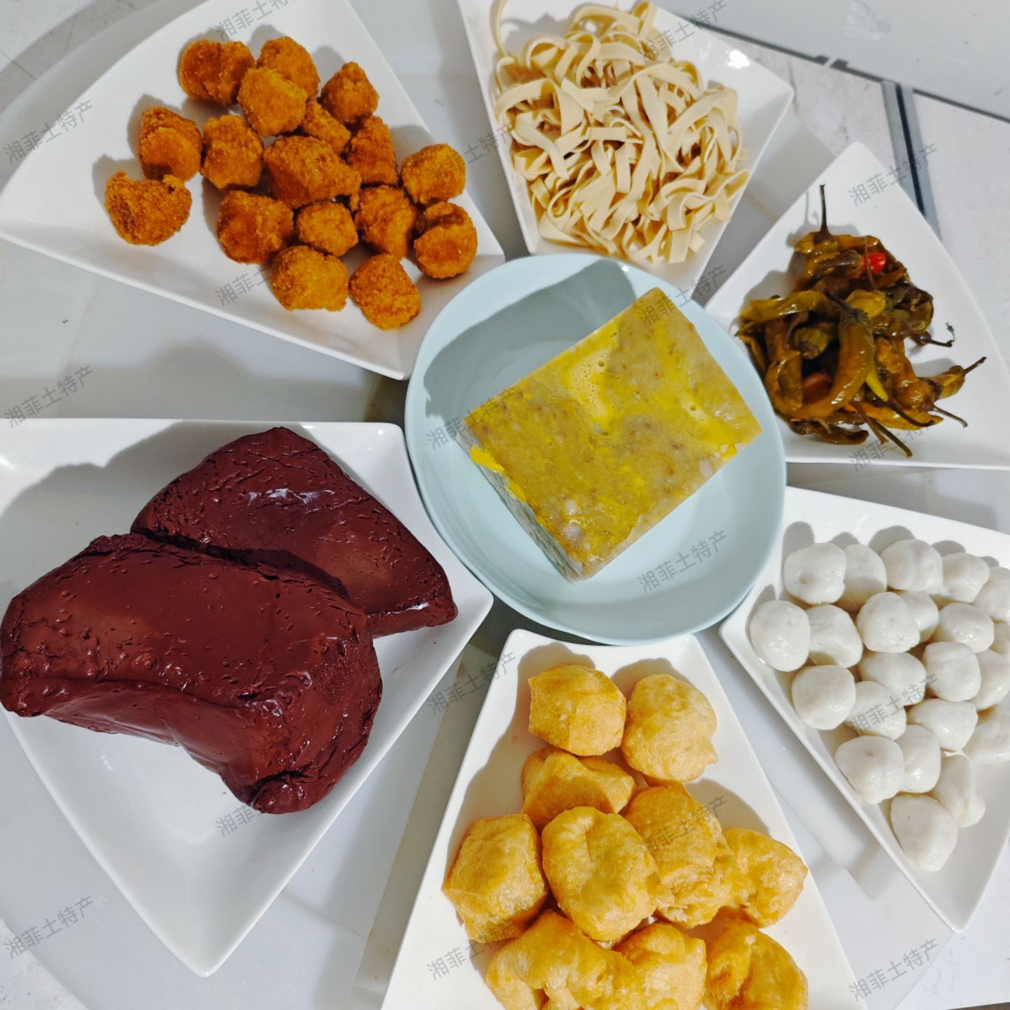 新鲜绿豆丸子火锅食材大礼包包邮肉糕腌辣椒鱼丸永河皮子豆泡