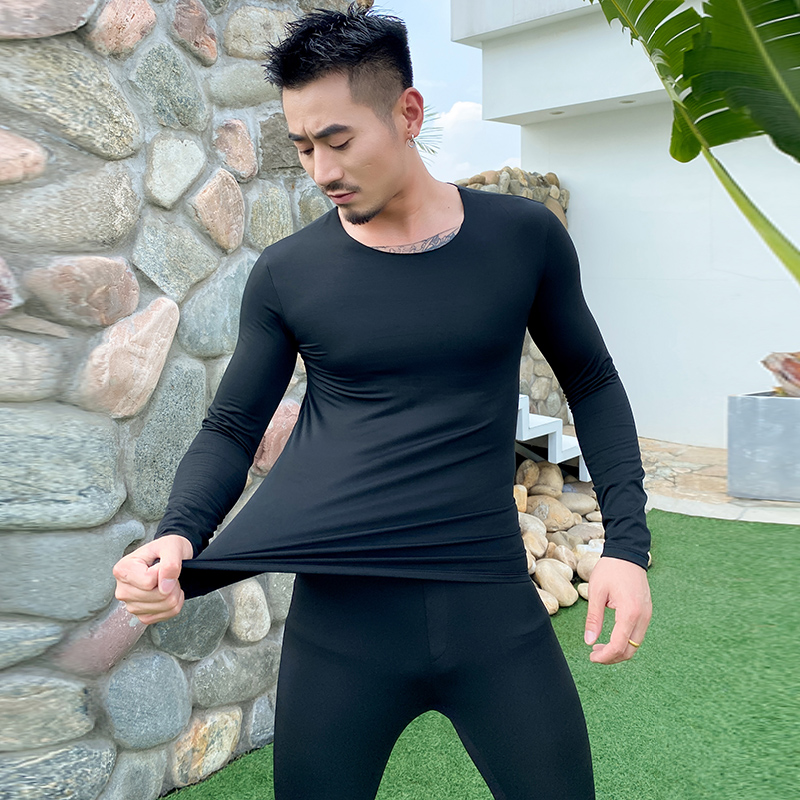 【PBMR】男士保暖套装无痕德绒阳离子冬季打健身修身贴身弹力高弹
