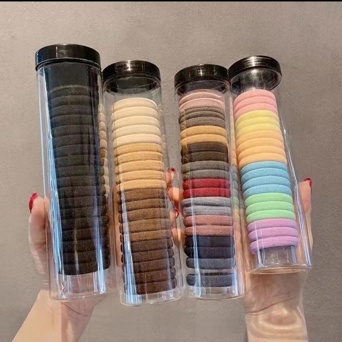 【4桶发圈】百搭ins高弹力发圈气质简约发绳成人发饰头饰皮筋头绳