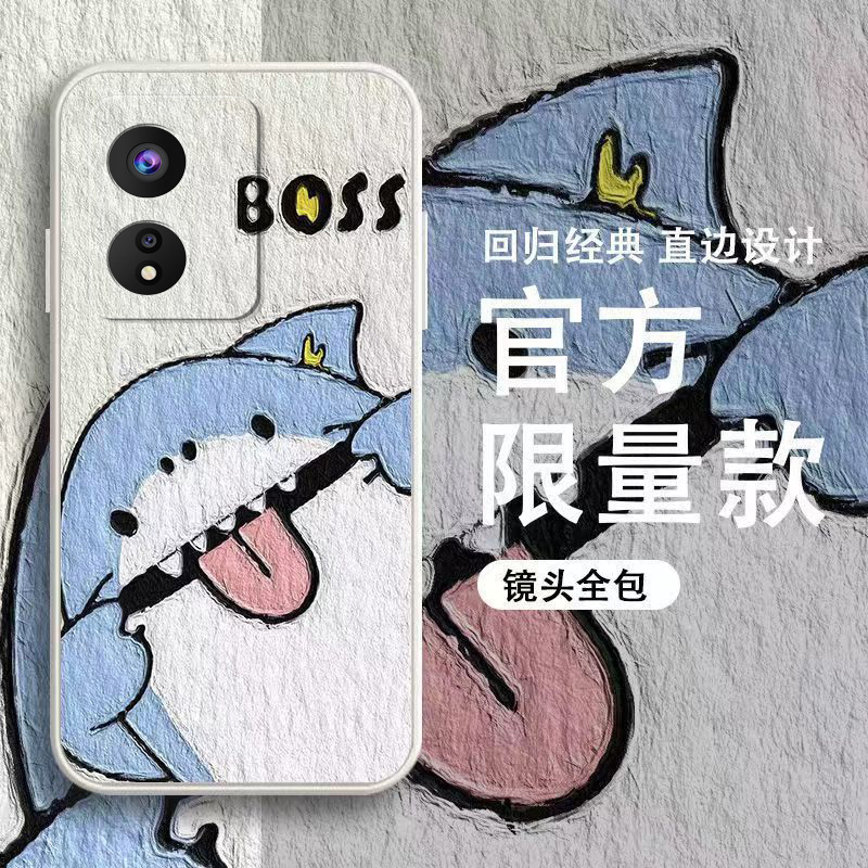 适用于OPPOa97(5G)手机壳直边全包鲨鱼硅胶软壳新款保护壳网红ins