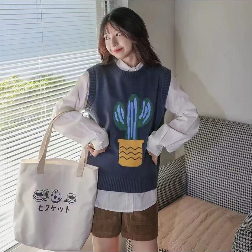 兜兜丫秋冬服饰店时尚ins马夹网红休闲针织马甲