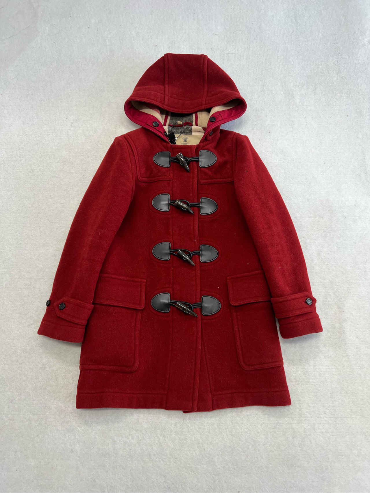 99新 AMIPARIS Burberry 牛角扣大衣 uk4 双皇冠