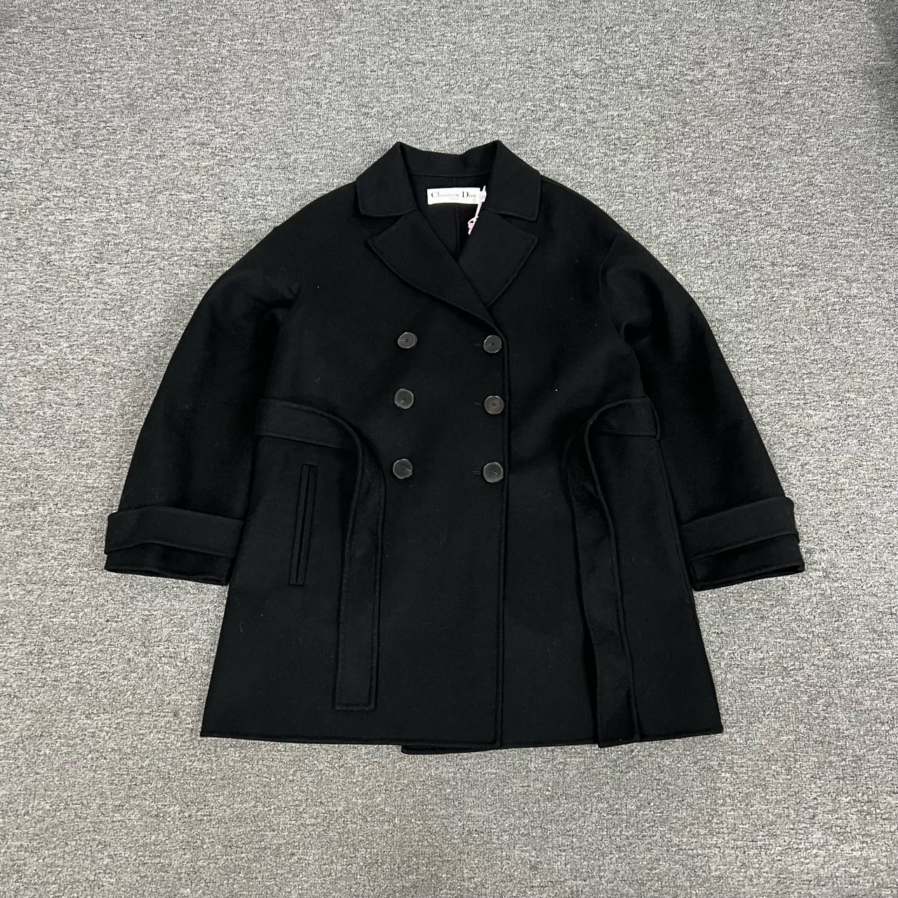 99新 AMIPARIS Dior 黑色收腰大衣