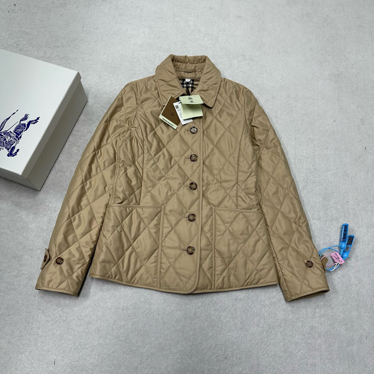 全新未使用 BURBERRY/博柏利 Burberry 白标棉服 s码