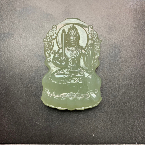 天然和田玉冰底不动明王牌子生肖守护鸡工艺精湛料子温润细腻挂件