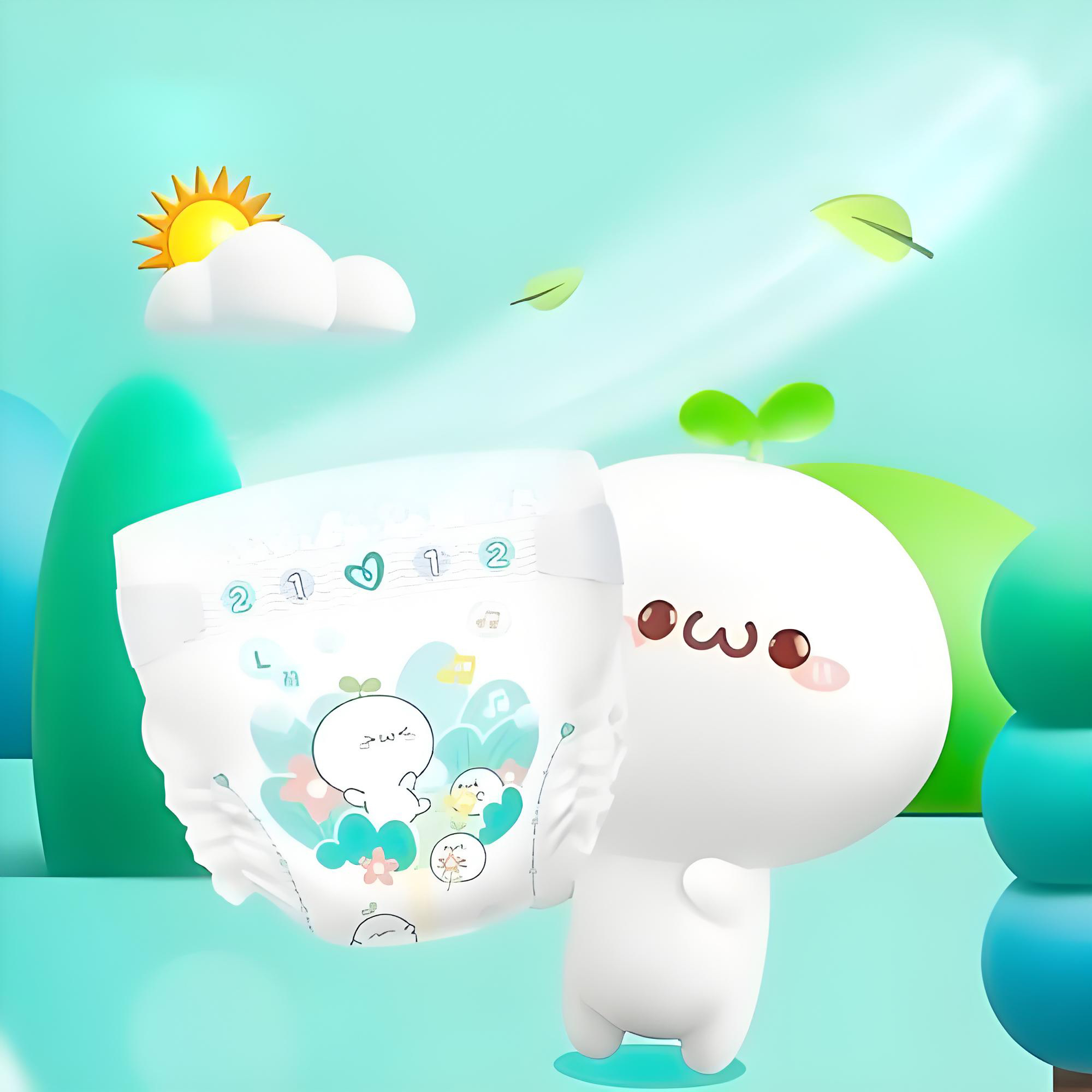 （紫葡萄）超大包防敏拉拉裤纸尿裤