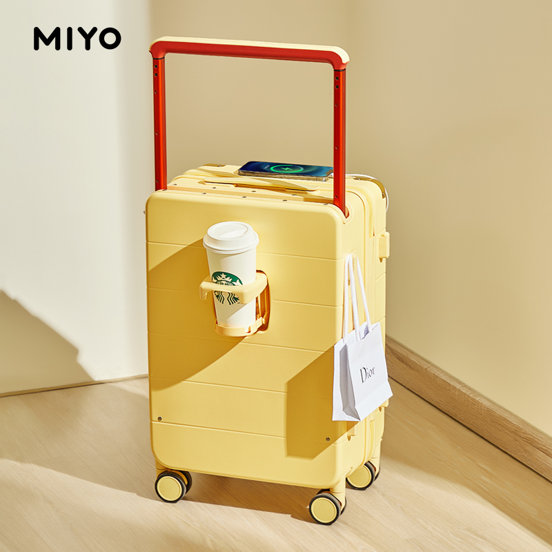 MIYO宽拉杆箱子大容量行李箱20寸小型登机箱铝框高颜值商务旅行箱