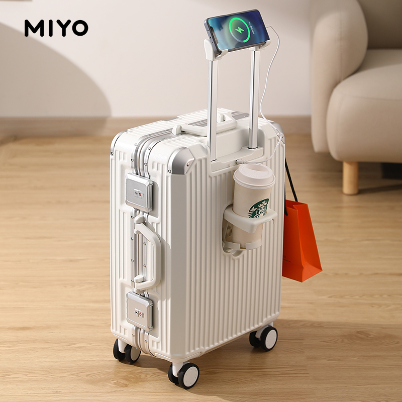 MIYO行李箱20寸登机箱大容量轻便拉杆箱多功能旅行箱结实耐用铝框