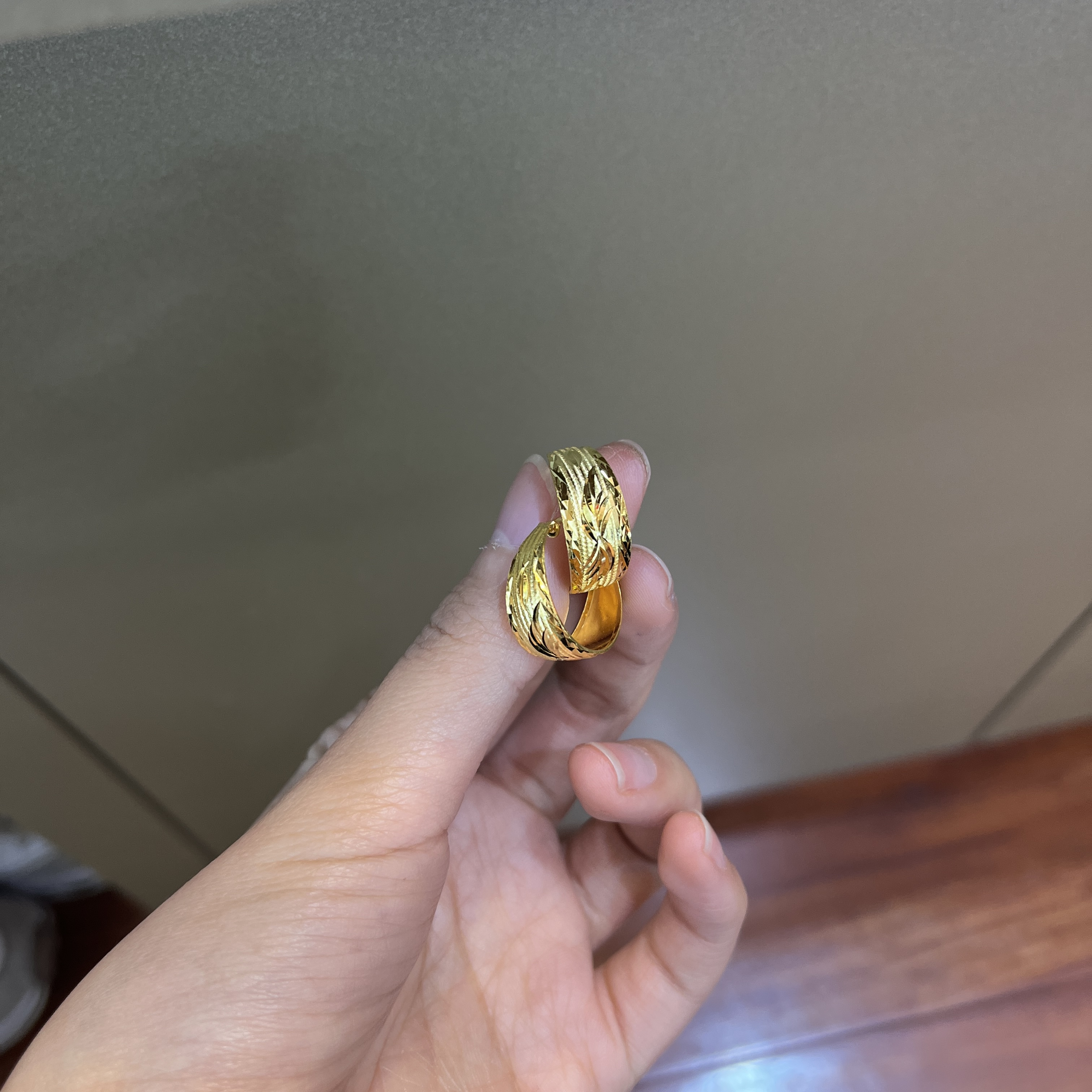 御典金翠缘（宠粉）特价款足金妈妈耳圈4.71g