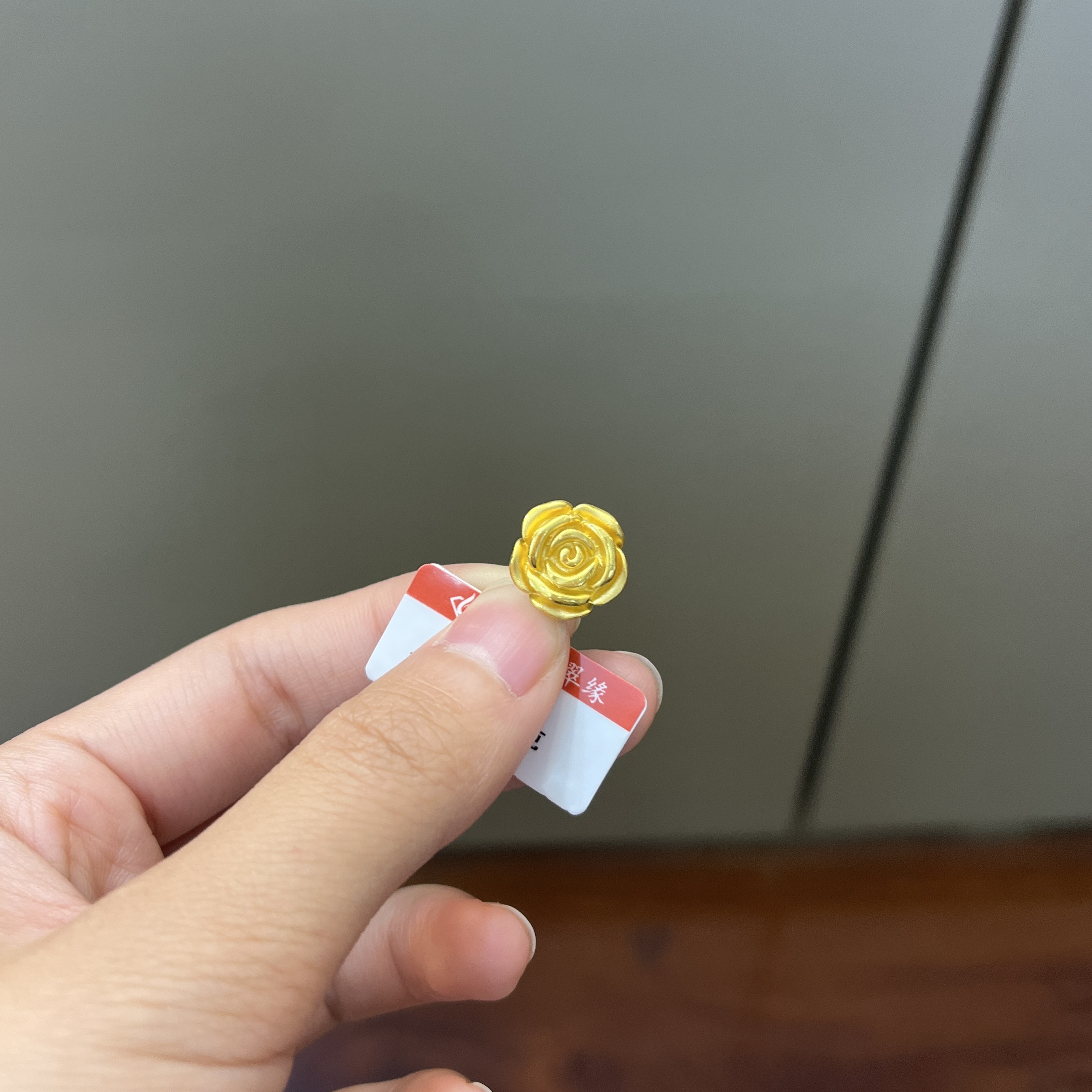 御典金翠缘特价足金玫瑰花手编0.86g