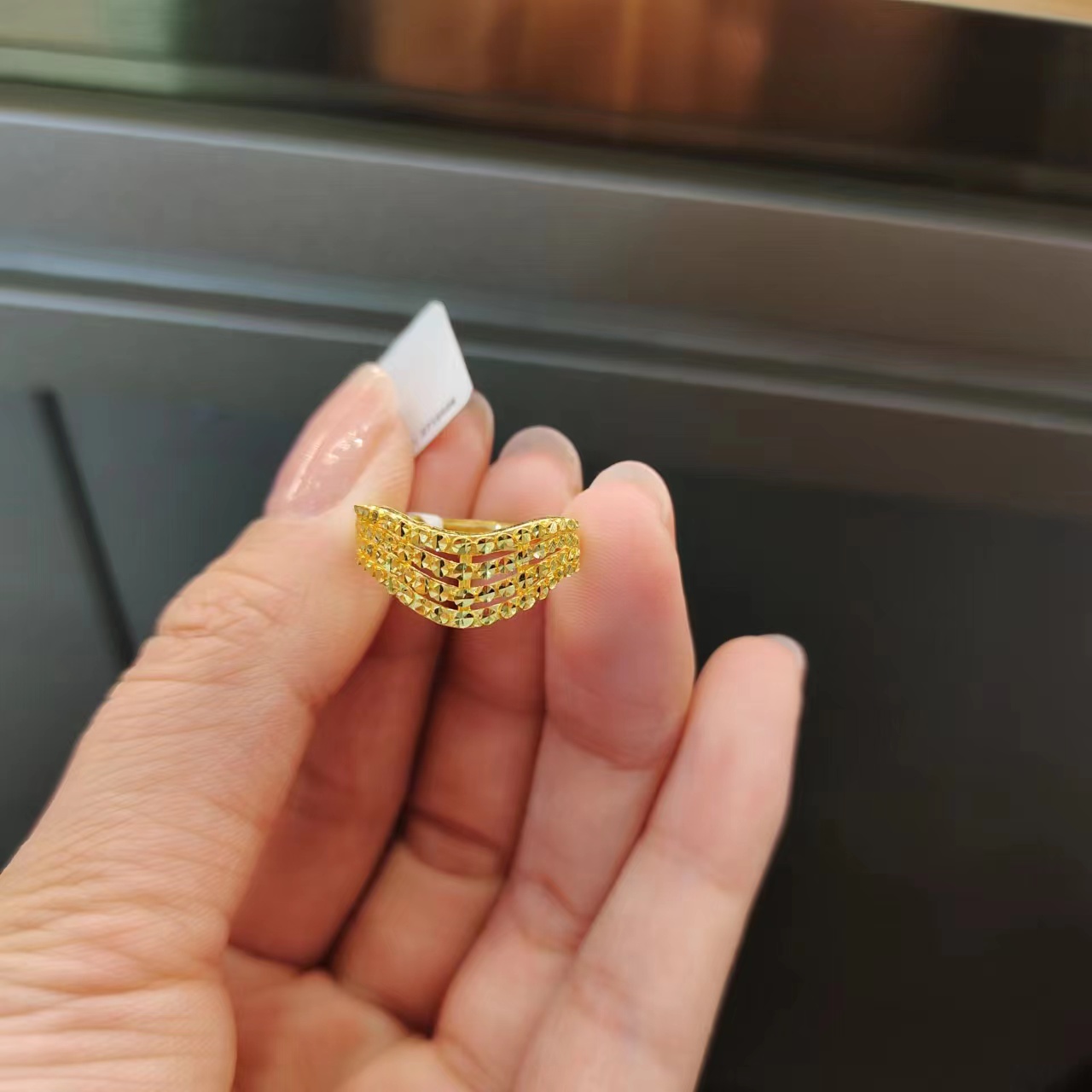 御典金翠缘福利款20足金精致活口戒指5.69g