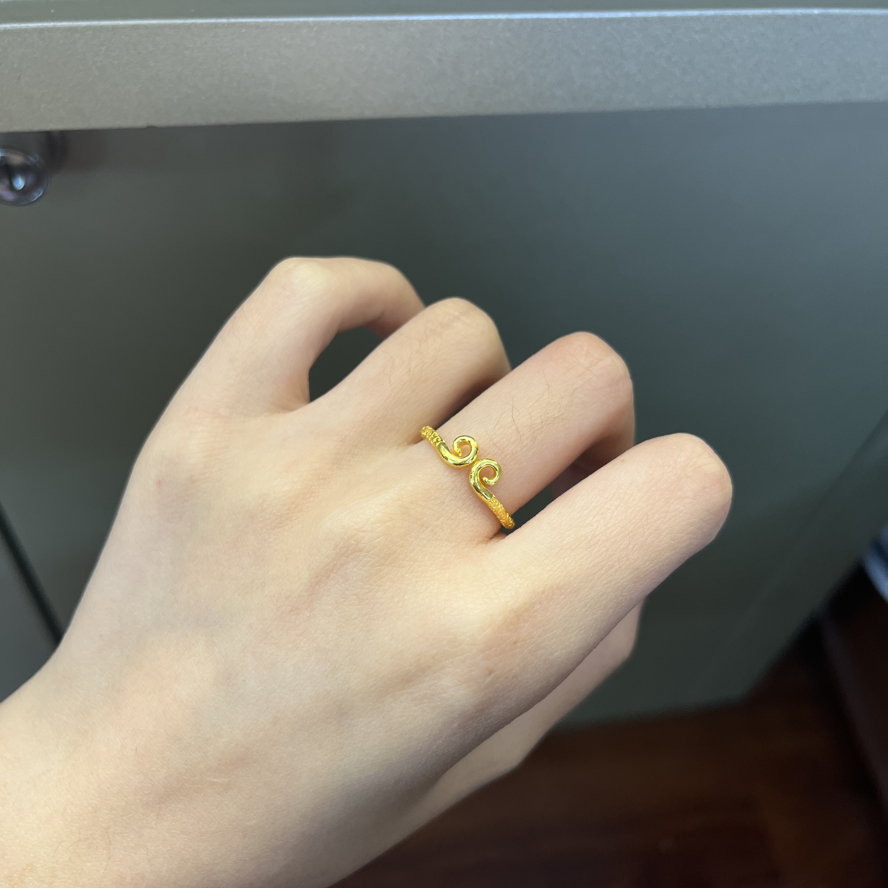 御典金翠缘福利款20特价足金金箍戒指3.27g